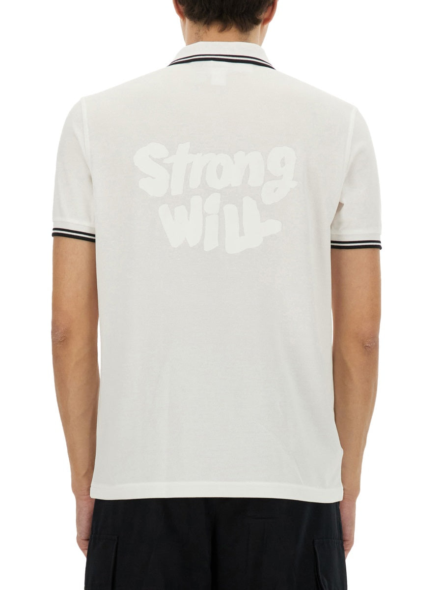 Strong Will Polo Shirt White Cotton