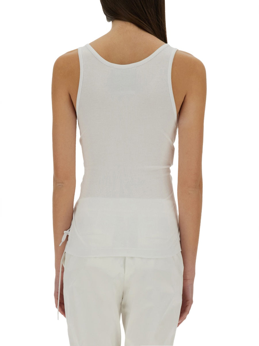 Tank Top With Laces White Viscose
