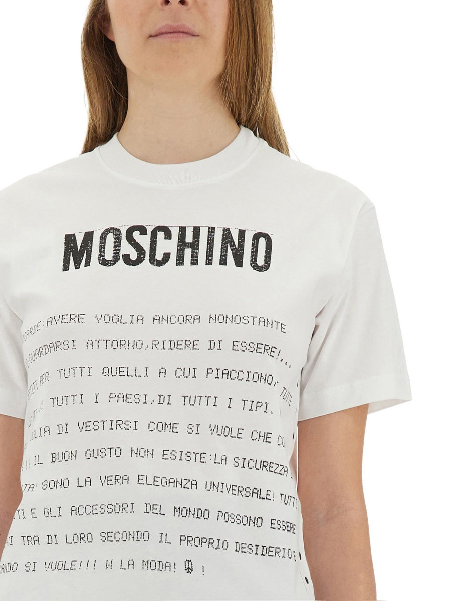 White T-Shirt With Print Cotton T-shirts