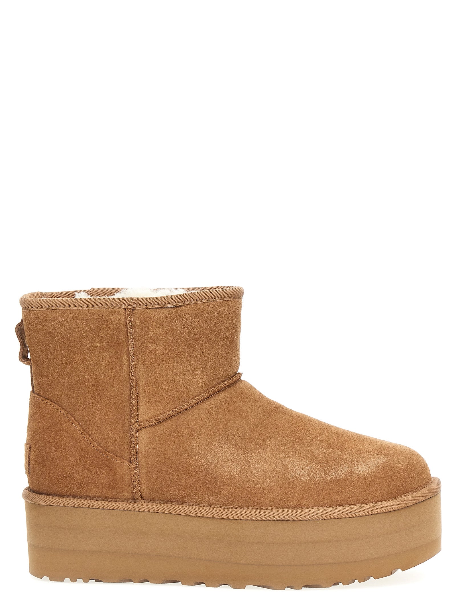 Classic Mini Platform ankle boots Brown Cow Leather (bos Taurus) Boots