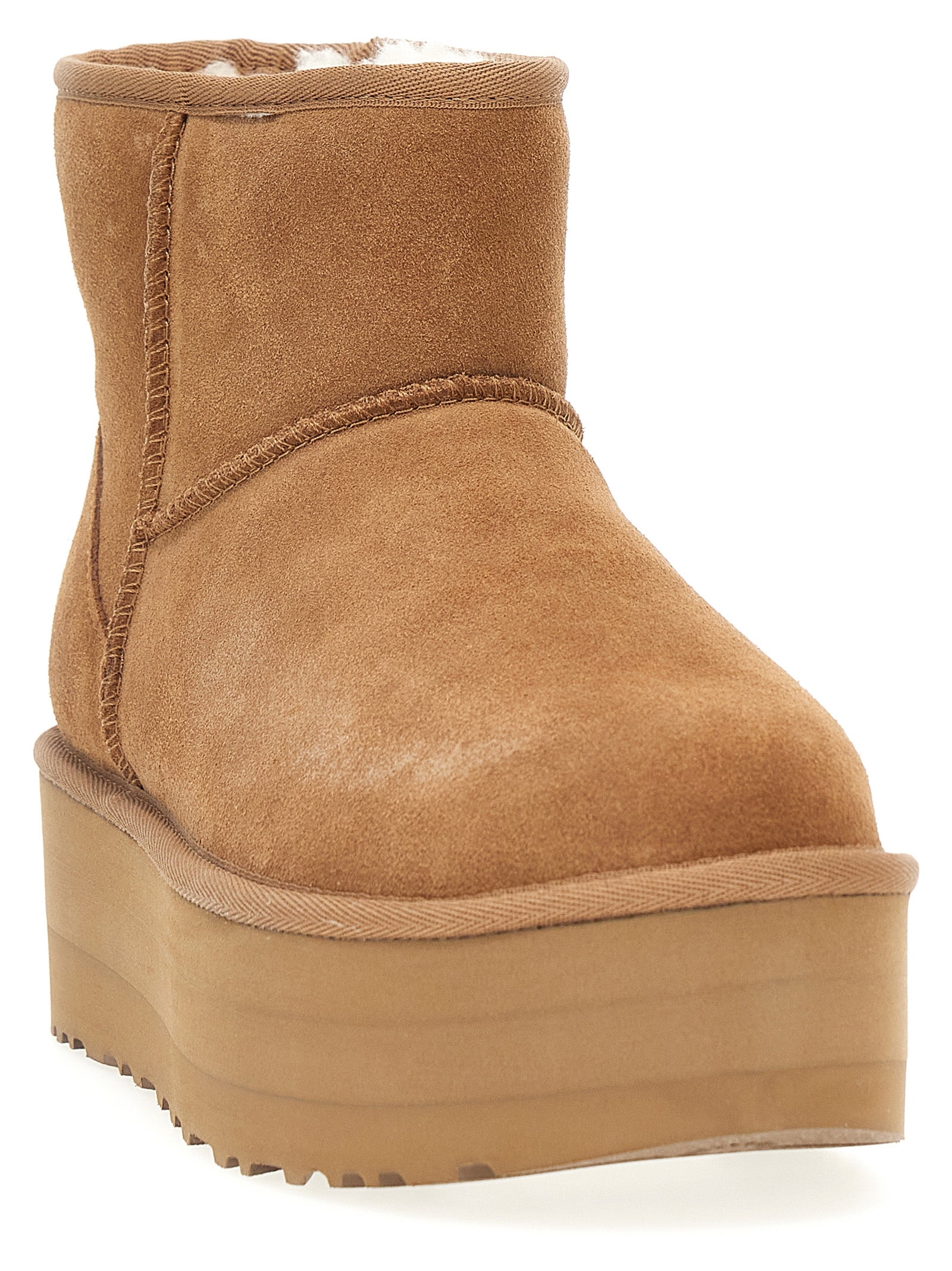 Classic Mini Platform ankle boots Brown Cow Leather (bos Taurus) Boots