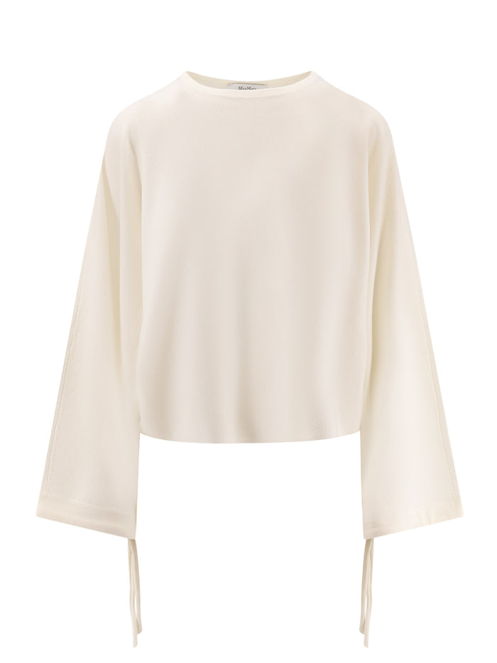 Max Mara Sweaters White Lana Vergine