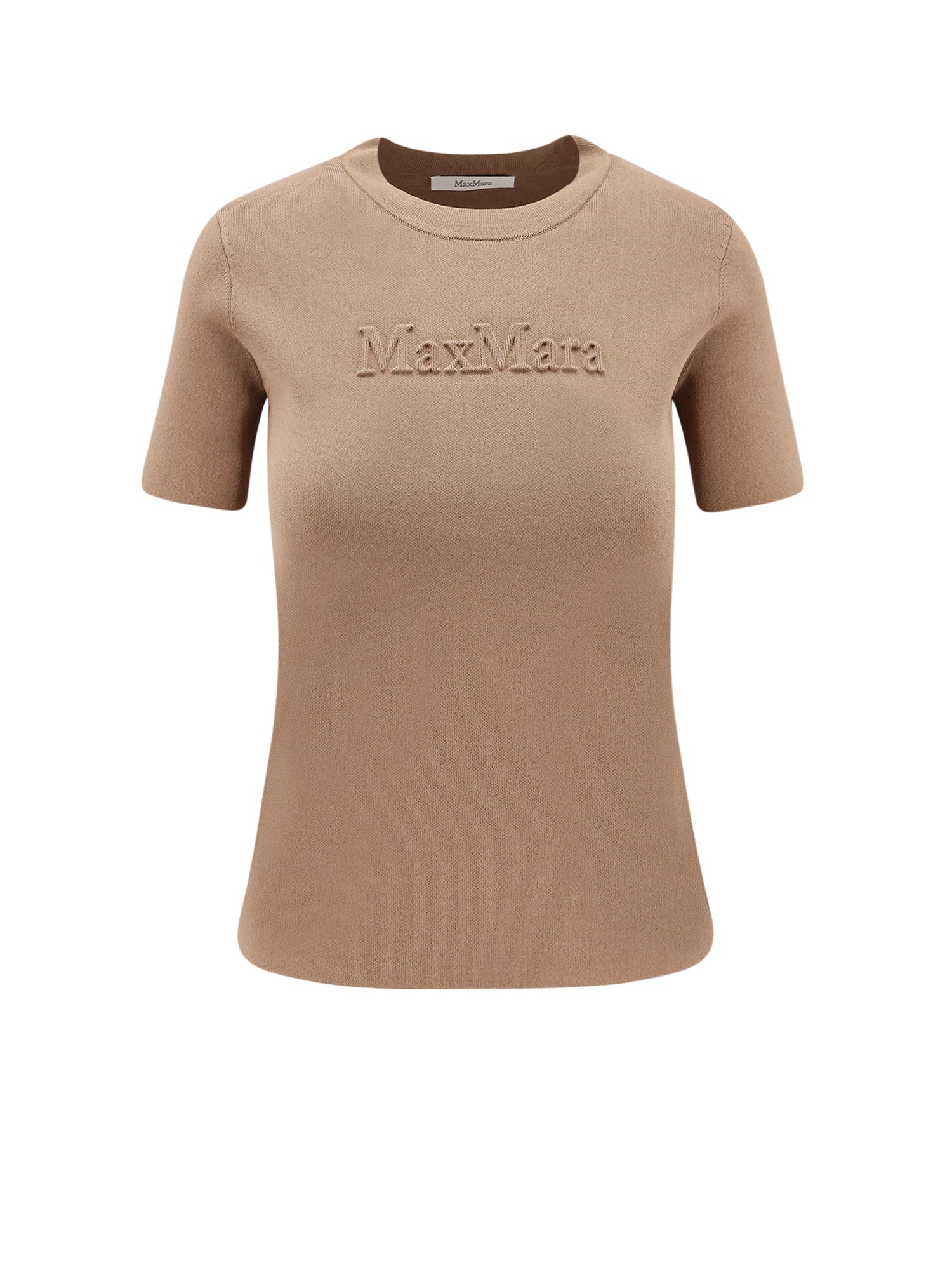 Max Mara T-shirts and Polos Brown Viscosa Poliammidica