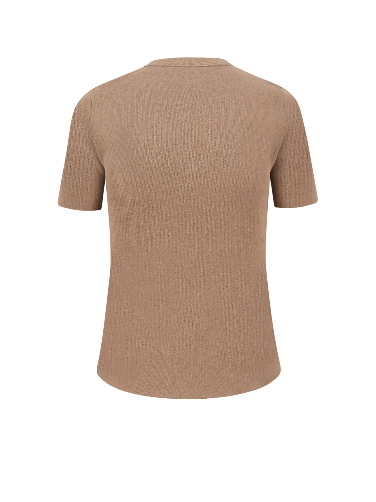 Max Mara T-shirts and Polos Brown Viscosa Poliammidica