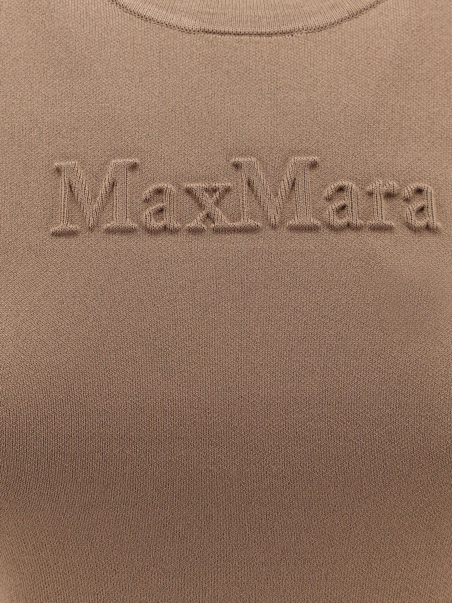Max Mara T-shirts and Polos Brown Viscosa Poliammidica