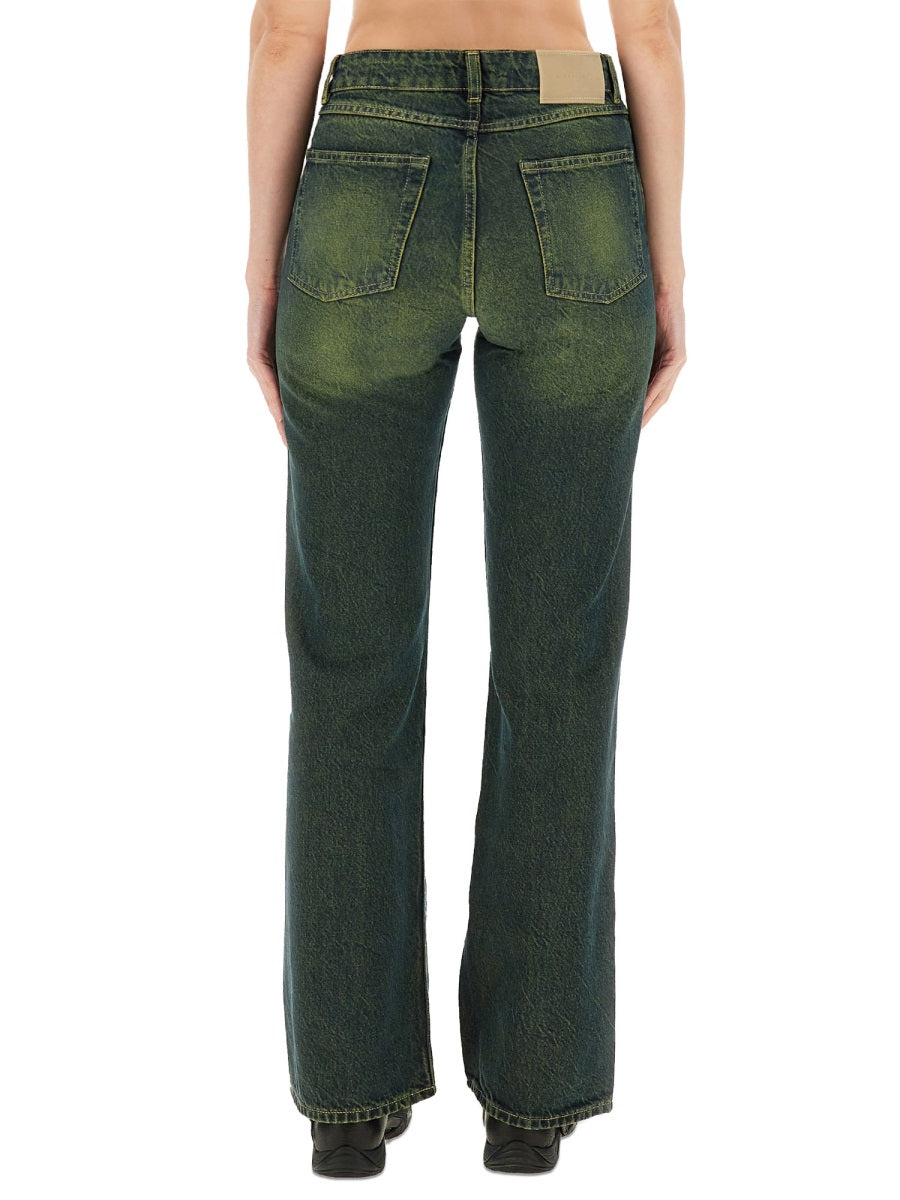 Boot Cut Malibu Jeans Green Cotton