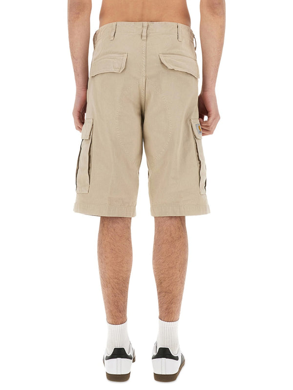 Organic Cotton Cargo Shorts Beige