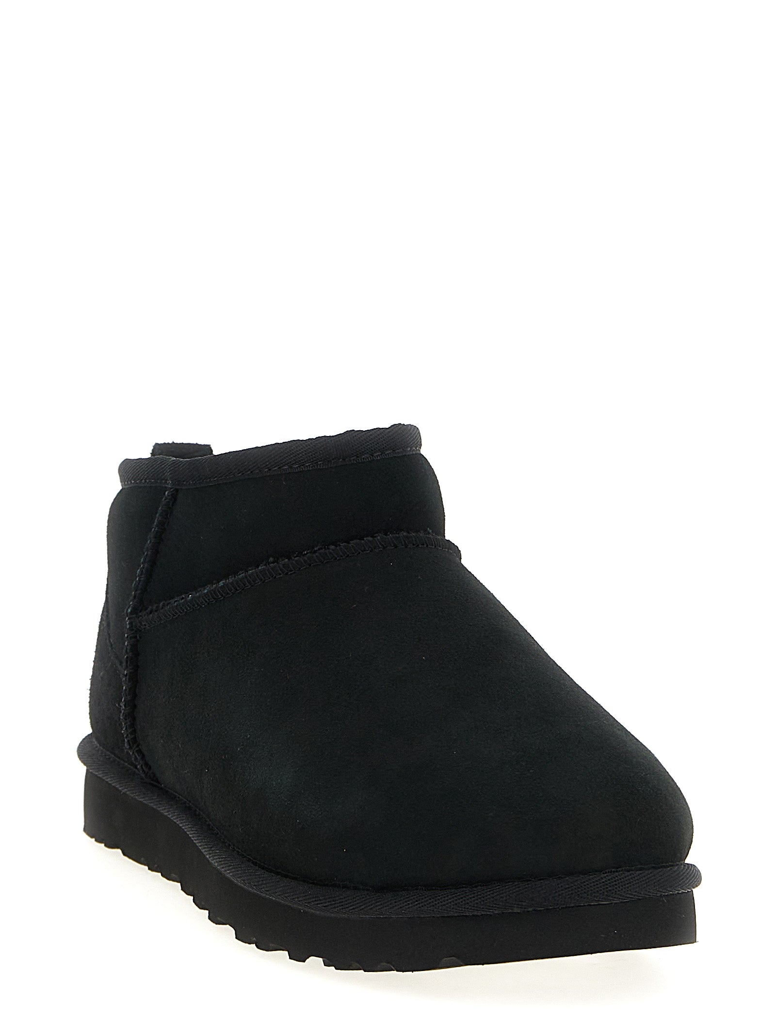 Classic Ultra Mini ankle boots Black Twinface Calf Leather Boots