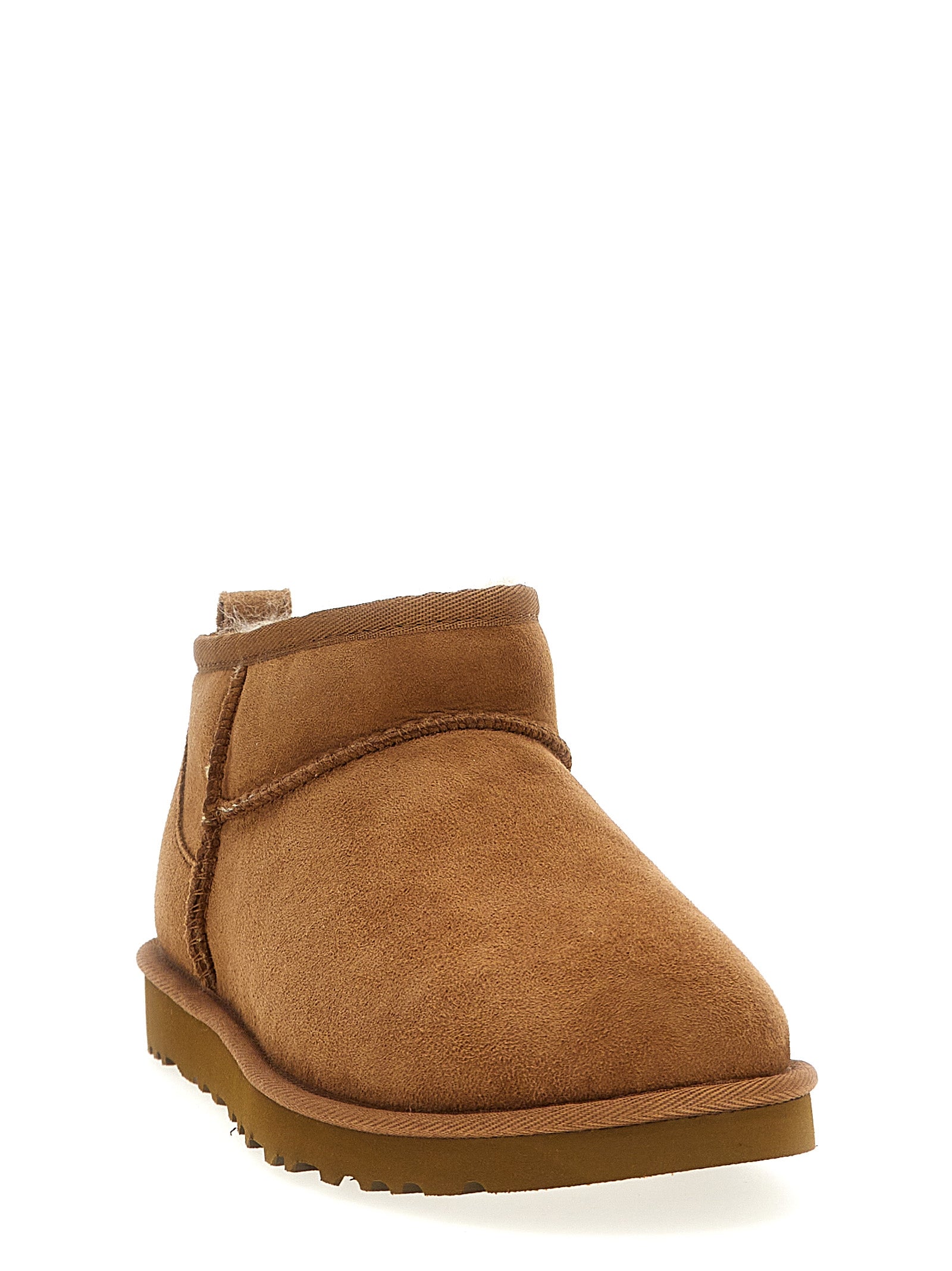 M Classic Ultra Mini ankle boots Brown Sheepskin Cow Leather Boots