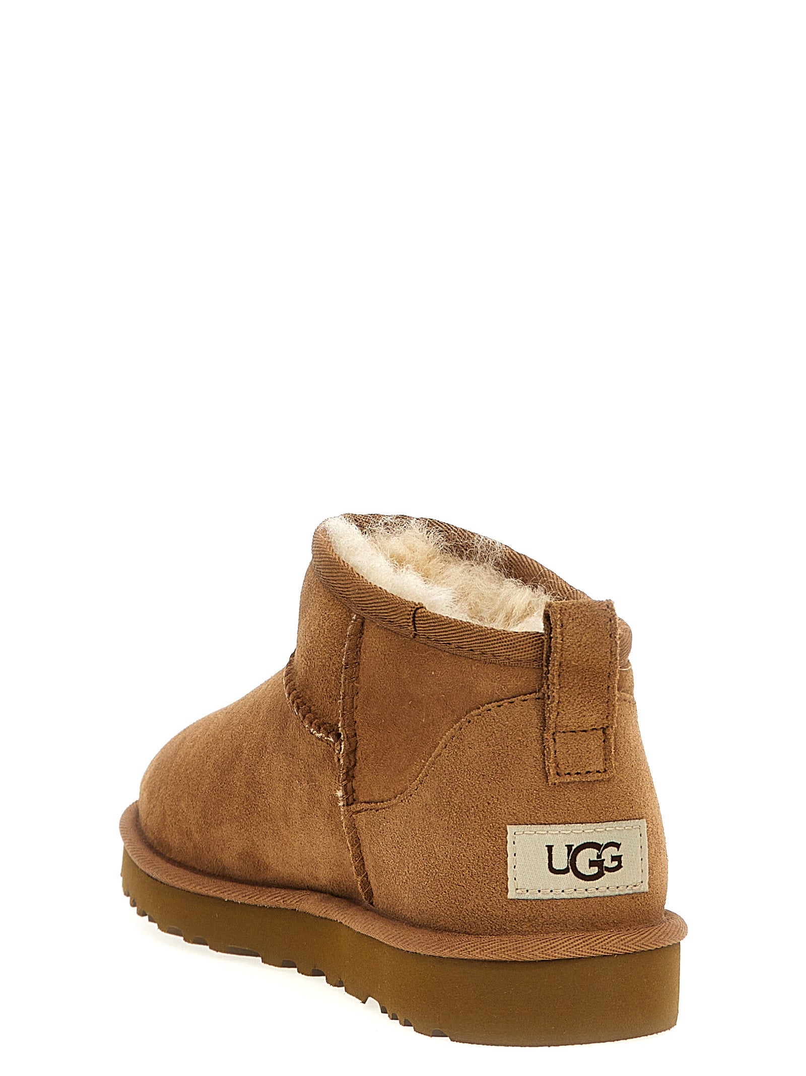 M Classic Ultra Mini ankle boots Brown Sheepskin Cow Leather Boots