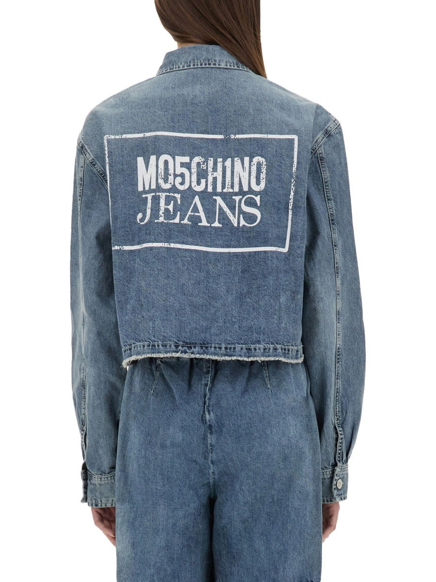 Cropped Denim Jacket Cotton Shirt