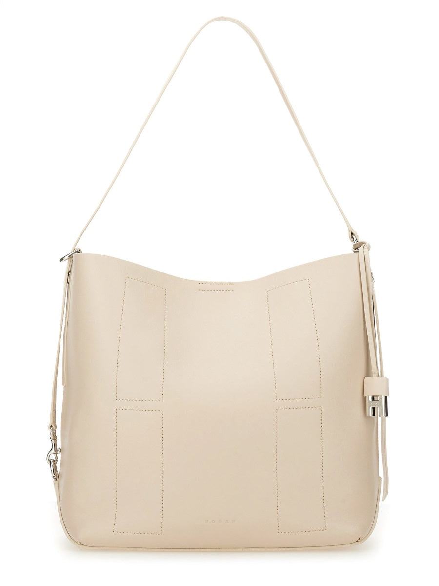Hobo Bag Hocket Medium White Calf Leather Handbags