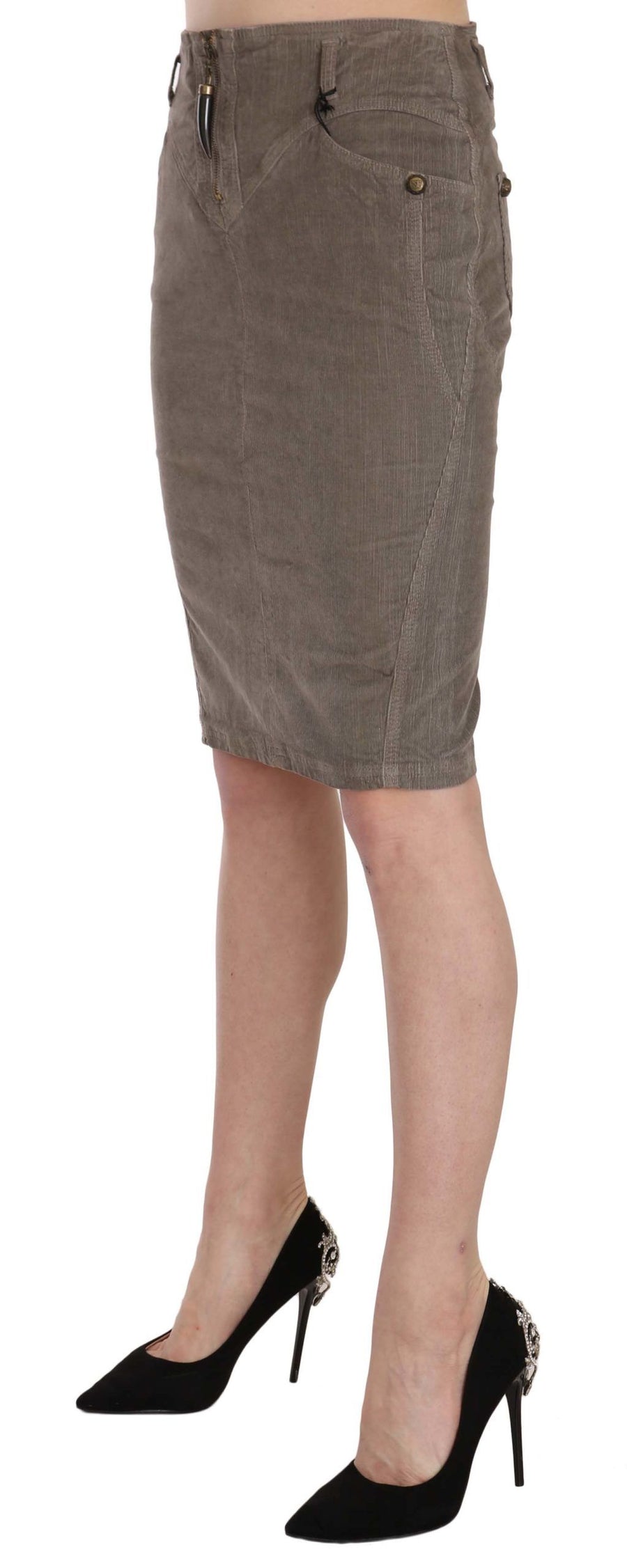 Just Cavalli 98% Cotton skirt in gray