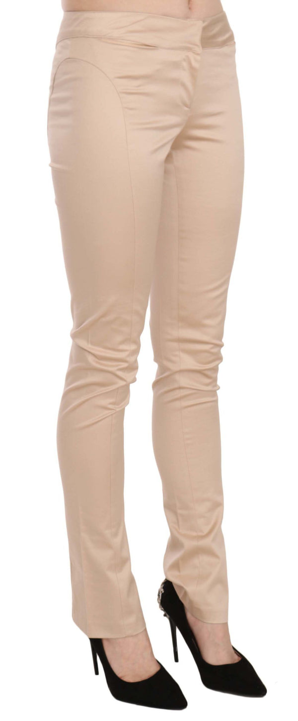 Just Cavalli 97% Cotton trousers in cream