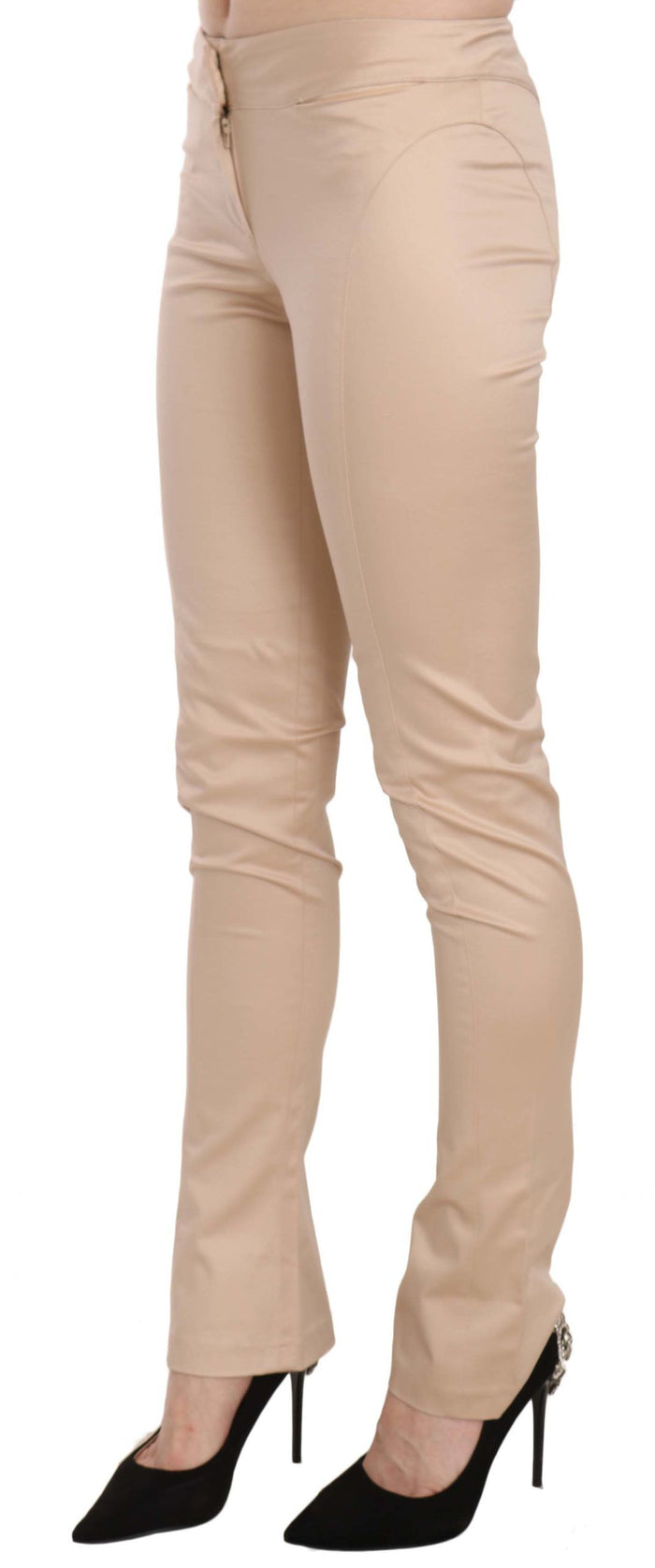 Just Cavalli 97% Cotton trousers in cream — view 2