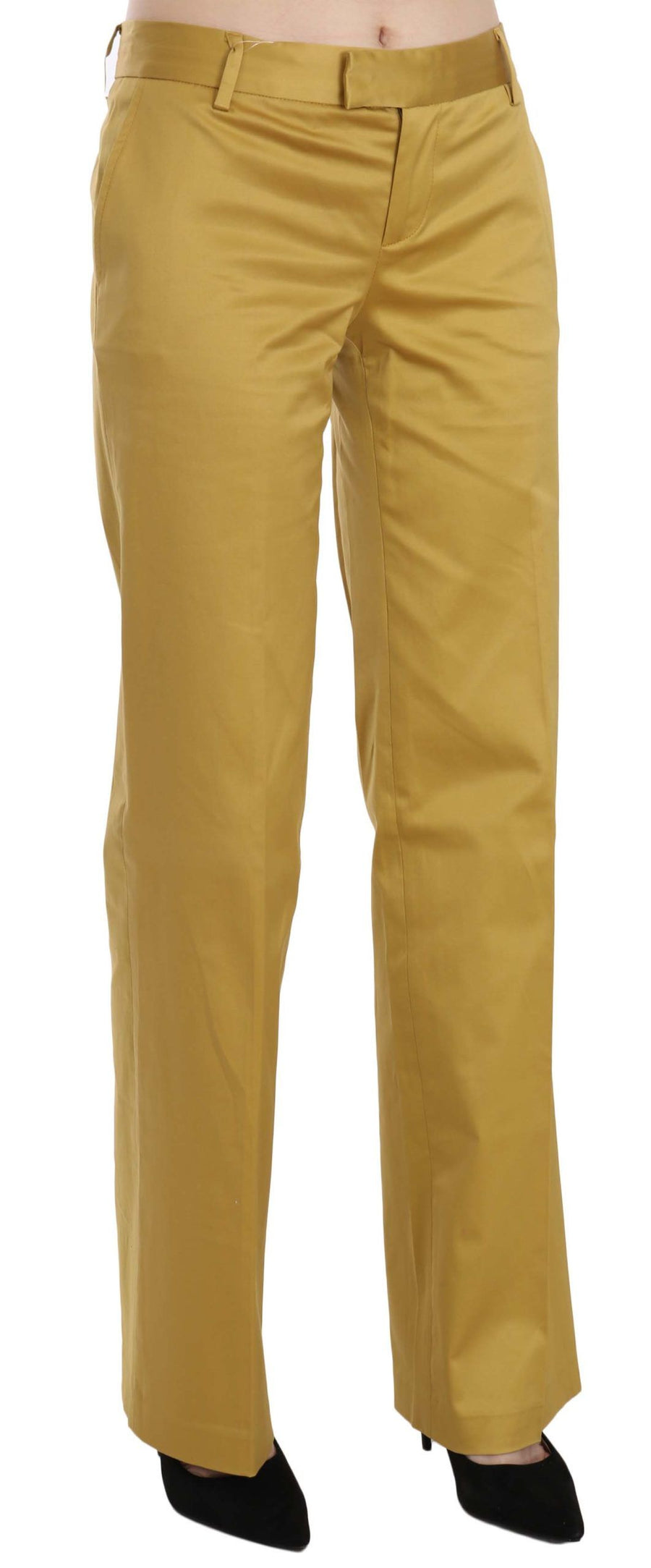 Just Cavalli 97% Cotton trousers in yellow