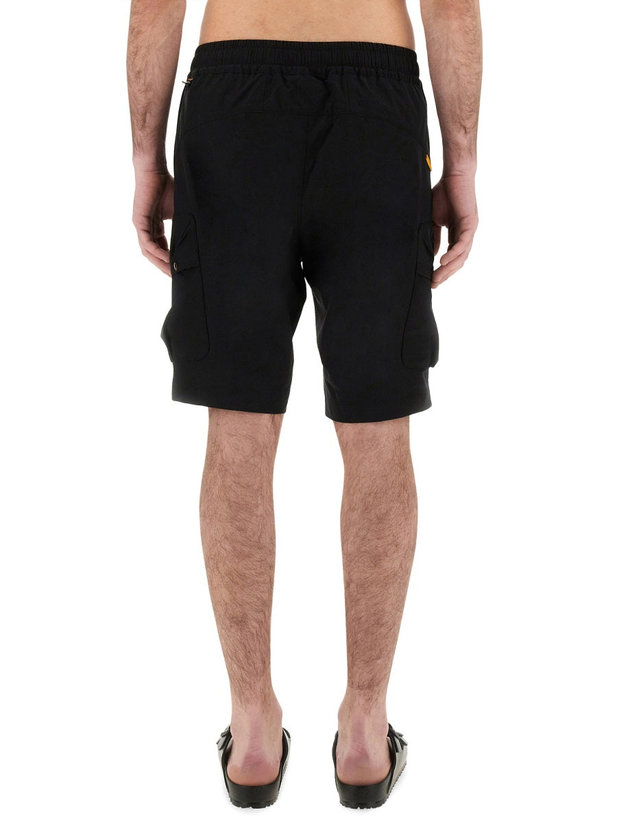 Black Polyester Shorts