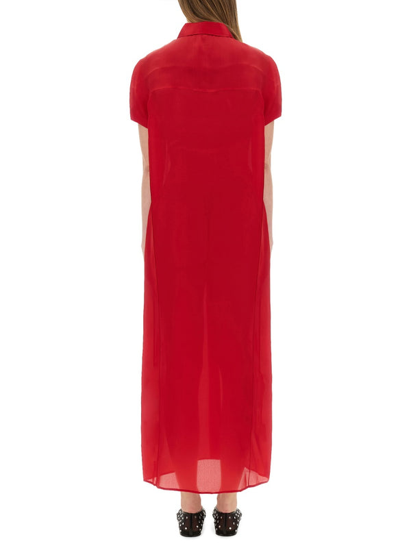 Silk Dress Red