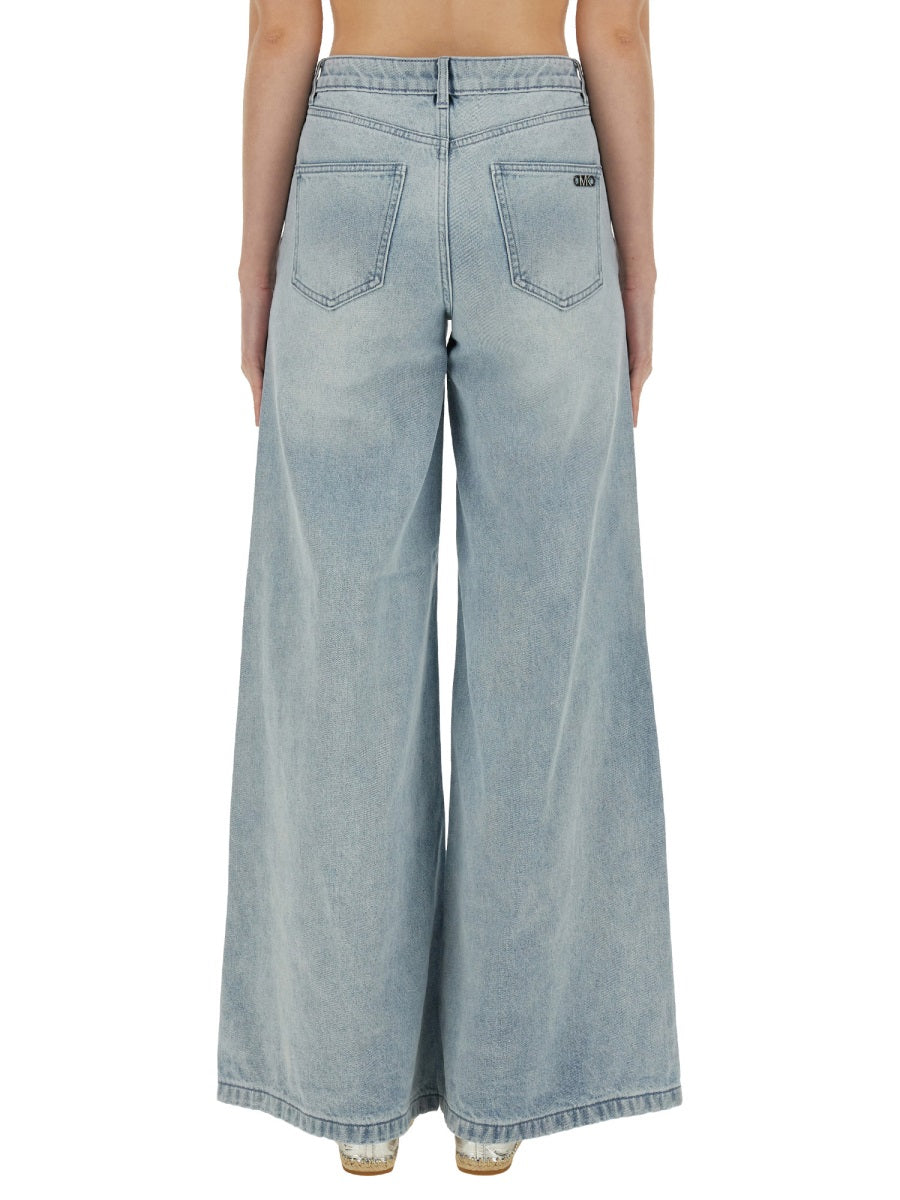 Wide Leg Denim Jeans Cotton
