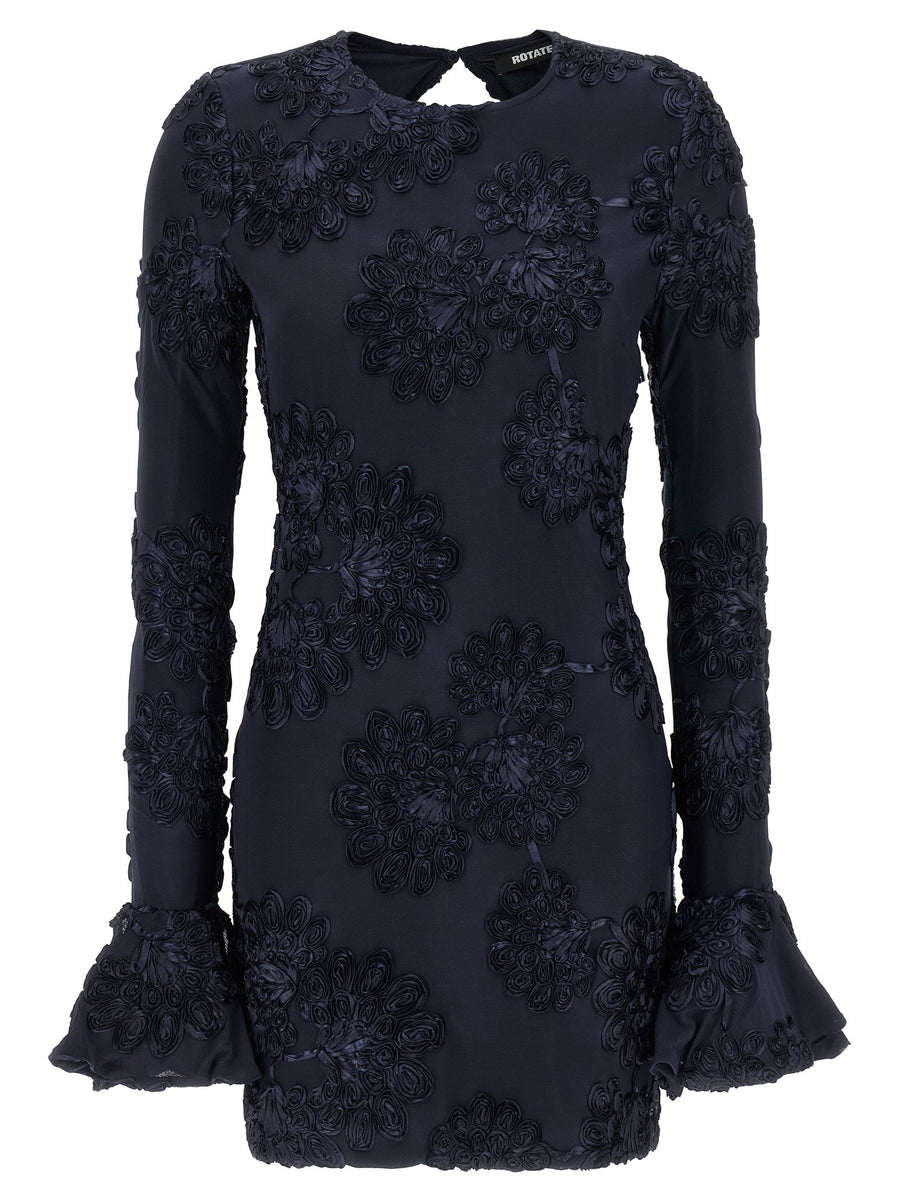 Rotate Birger Christensen 3d Mesh Mini Dress