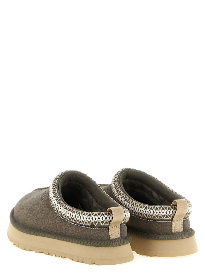 Tazz sabots Gray Leather Flat Shoes