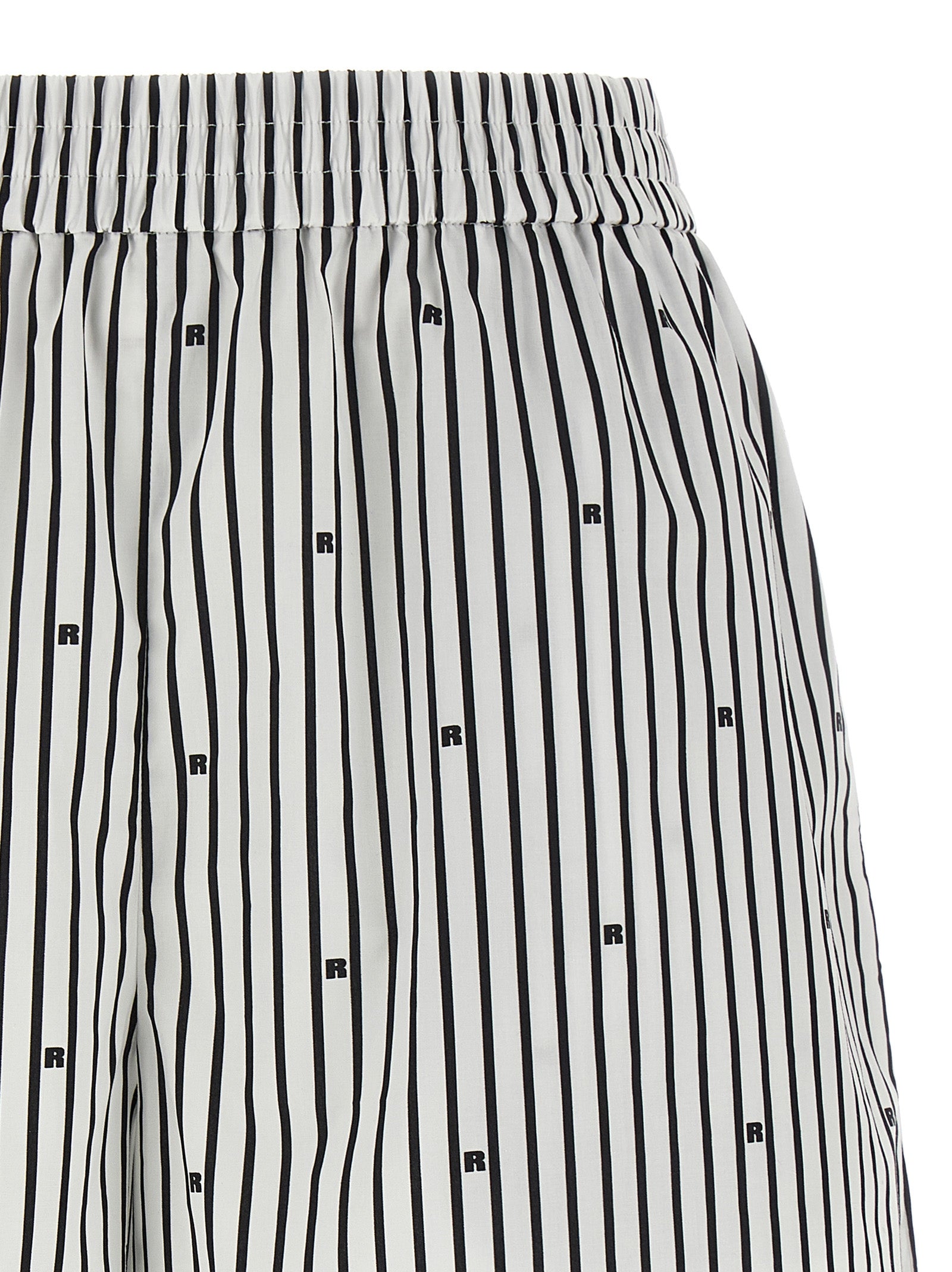 Short stripes White/black Cotton Bermuda