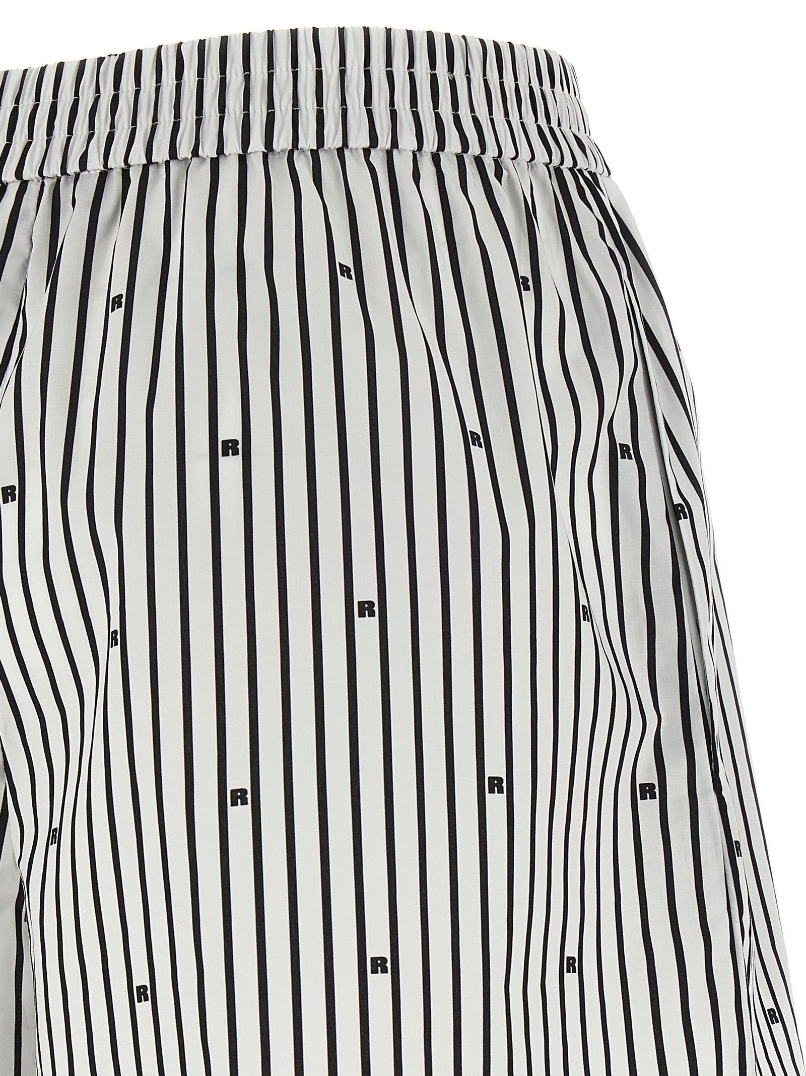 Short stripes White/black Cotton Bermuda