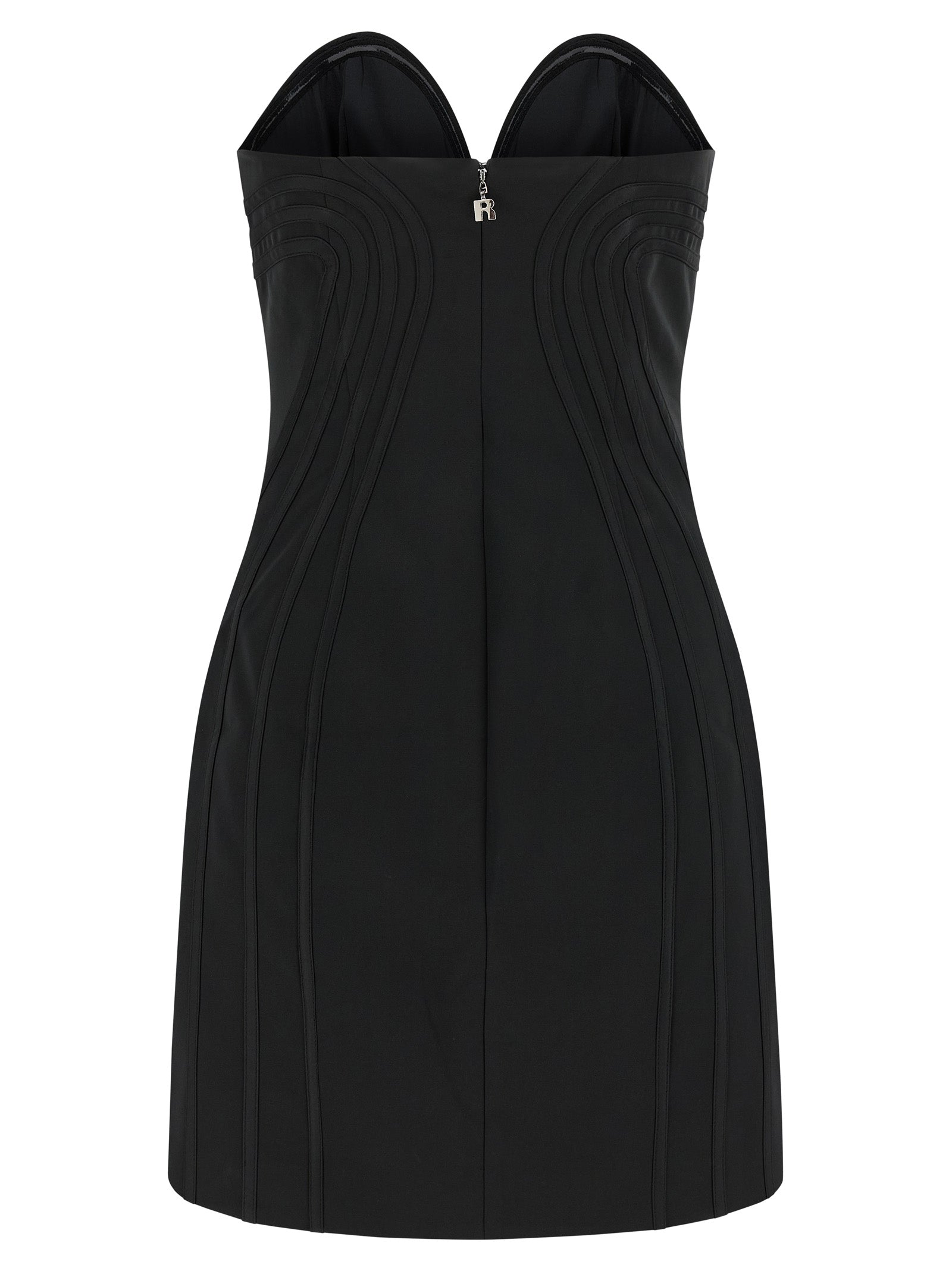 Satin Mini dress Black Polyester