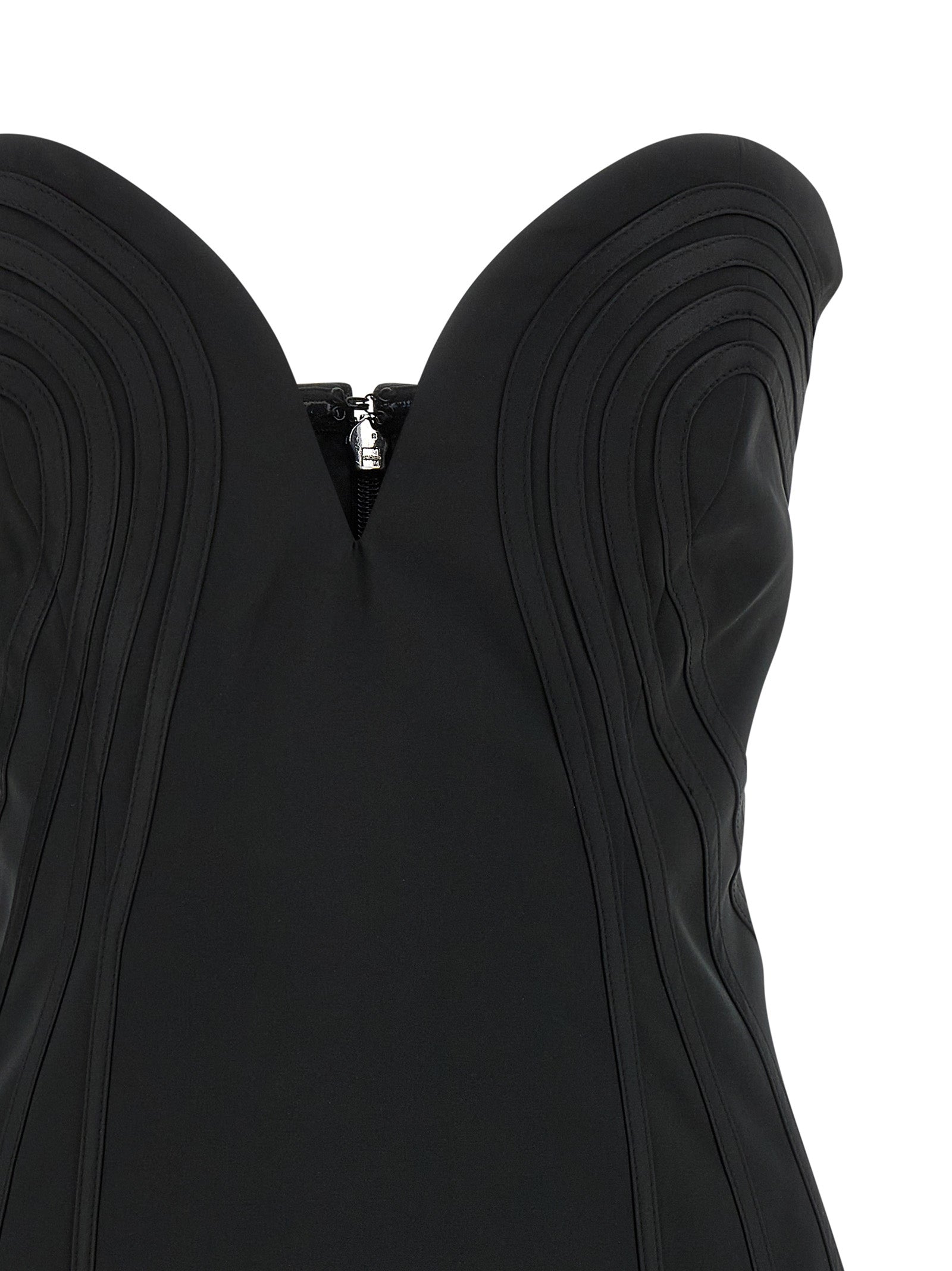 Satin Mini dress Black Polyester