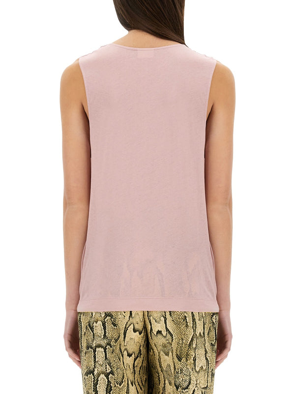 Jersey Top Pink Cotton Tops
