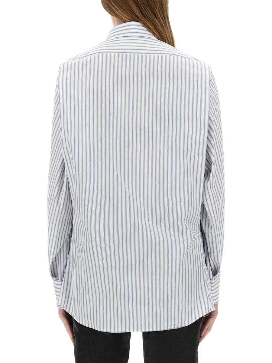 Striped Cotton Shirt Baby Blue