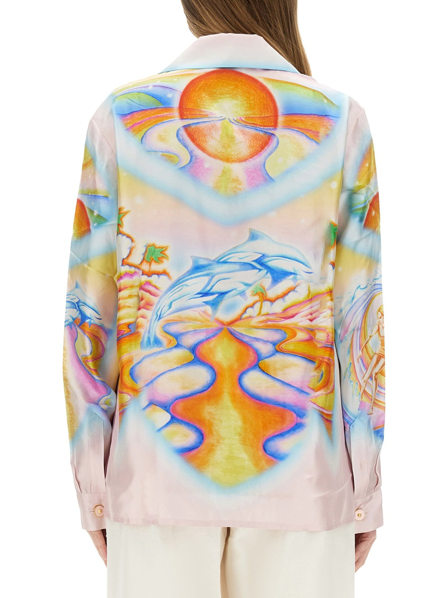 Psychedelic Nirvana Shirt Multicolour Silk
