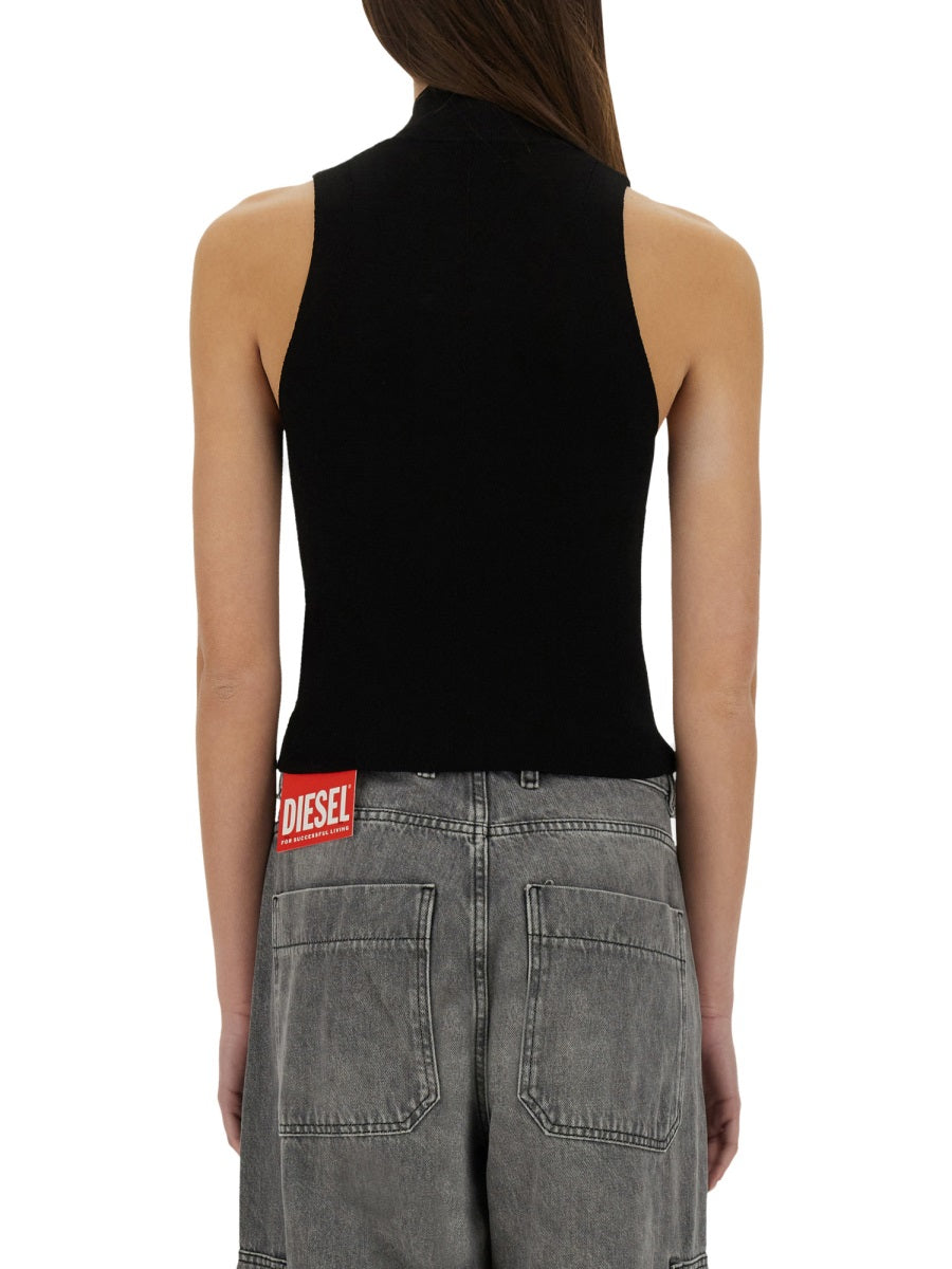 M-Onervax Top Black Viscose Tops