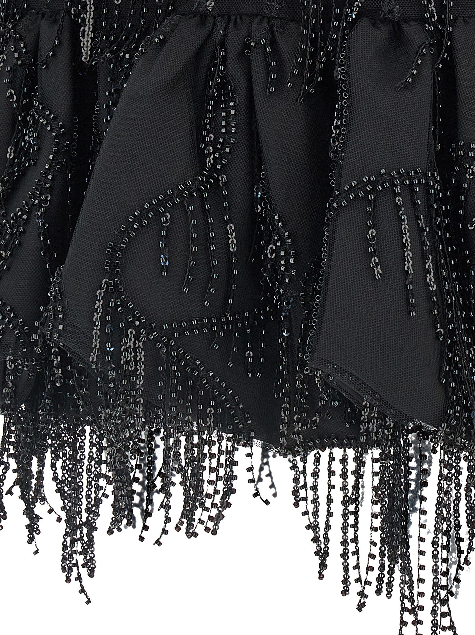 Sequins Bubble top Black Recycled Polyester Tops