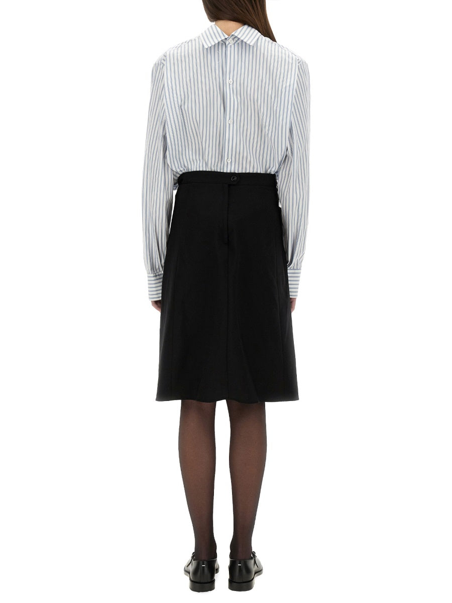 Inverted Striped Dress-Shirt Multicolour Cotton