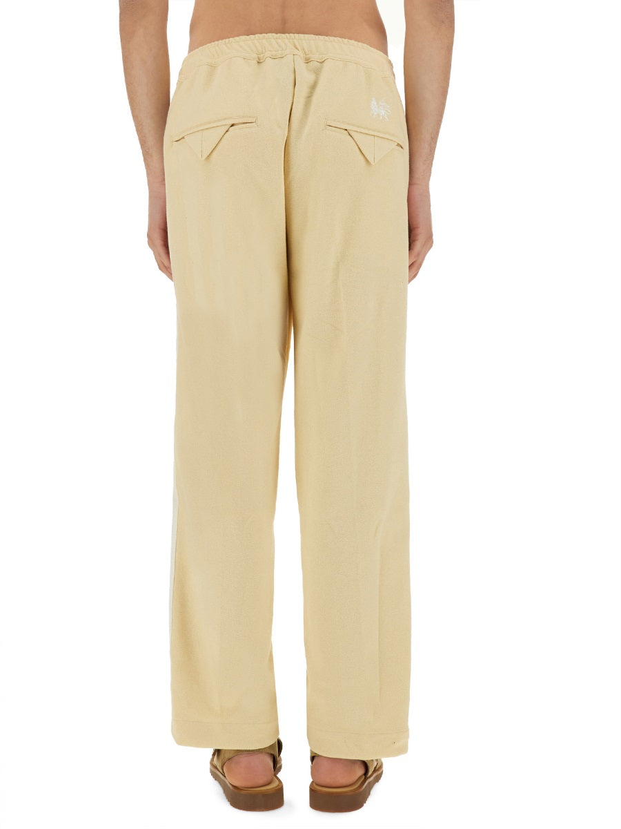 Beige Track Pants Polyester