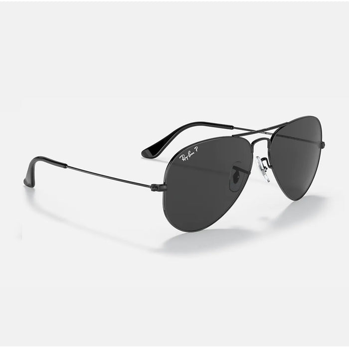 Aviator RB 3025 Polarized Nero Metal Occhiali Sole