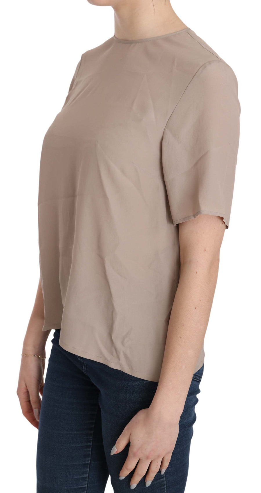 Dolce & Gabbana 65% Acetate 35% Silk blouse in beige
