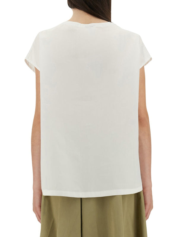 Oversized Cotton Top White Tops