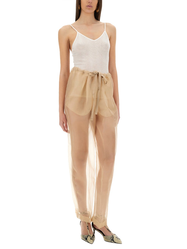 Trenton Silk Pants Nude Trousers