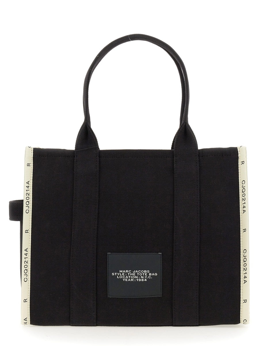 Tote Bag Jacquard Black Cotton + Polyester Handbags