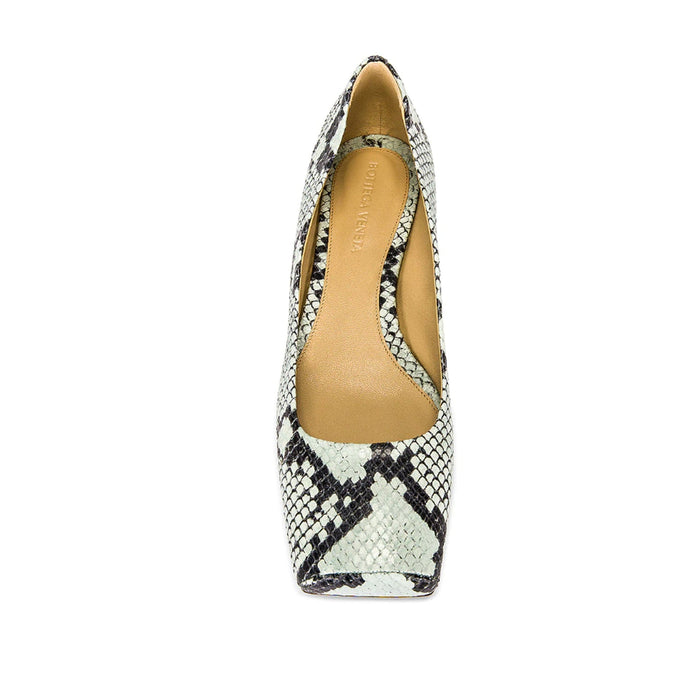 Ballerina Flats Green Calf Leather