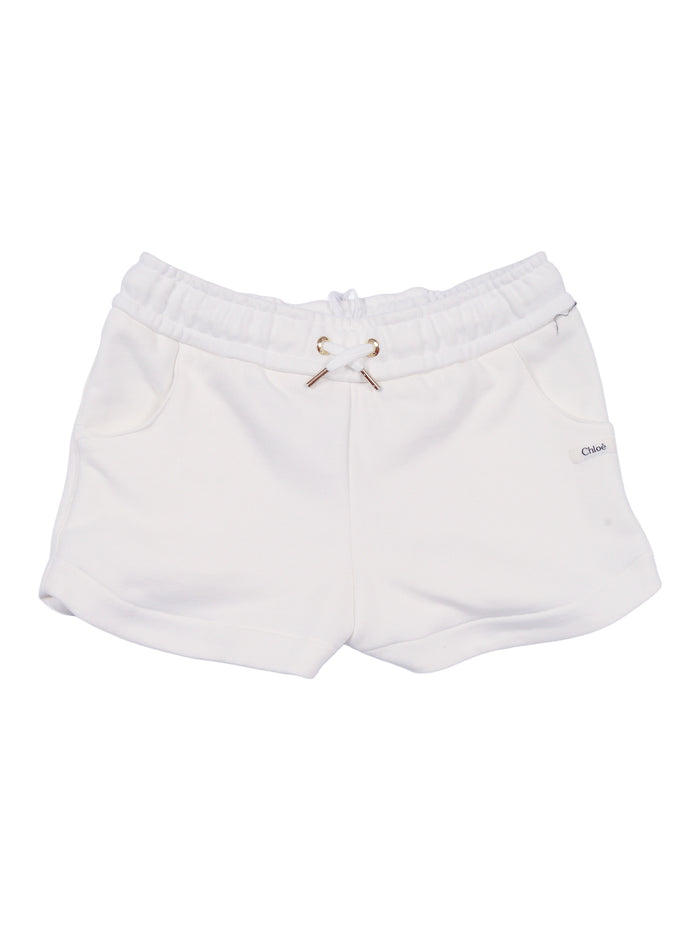 Shorts White Cotton Fabric 2