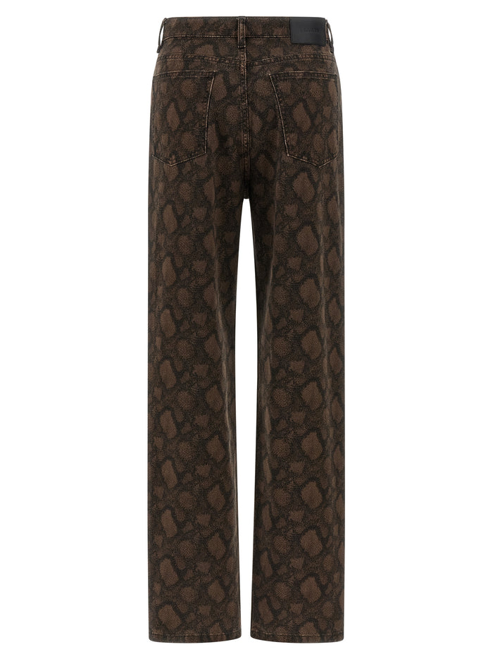 Animal print jeans Brown Cotton