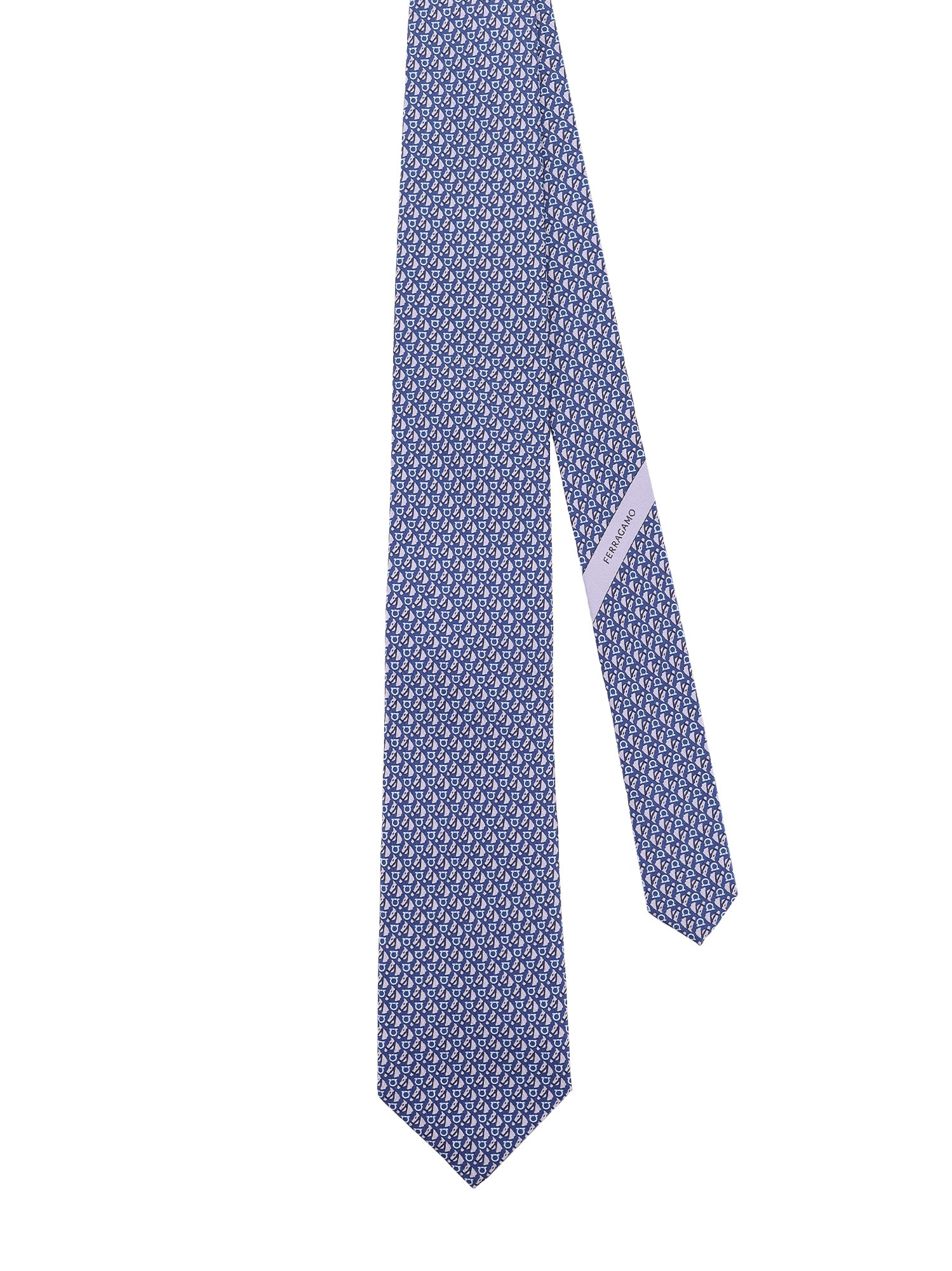 Ferragamo Ties Blue Seta