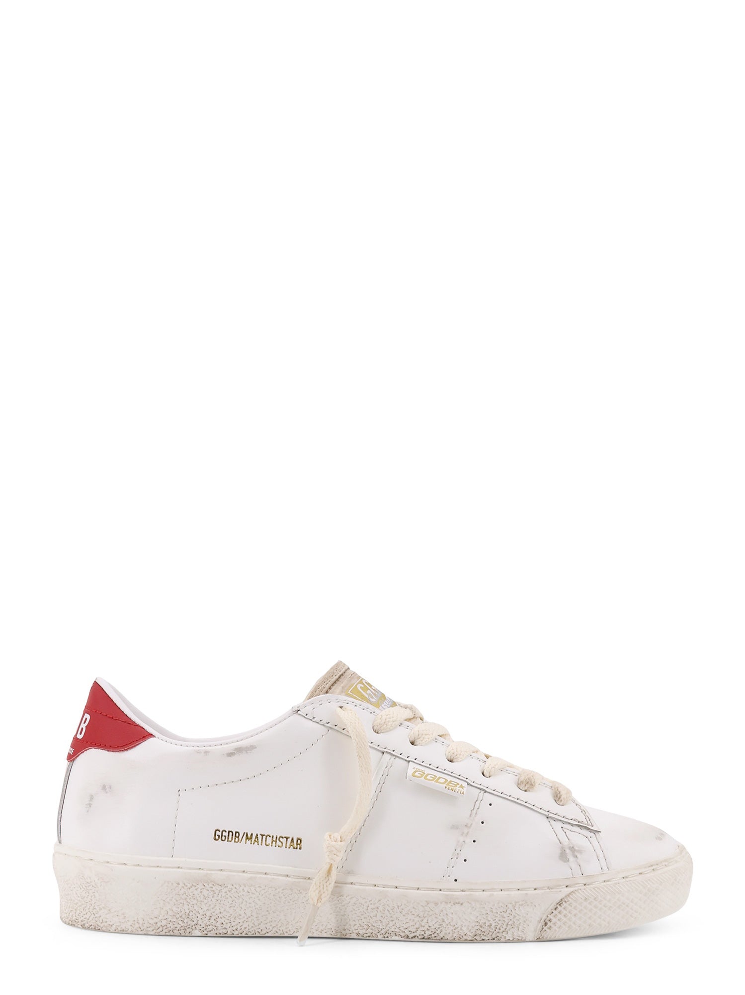 Golden Goose Sneakers White Red Pelle
