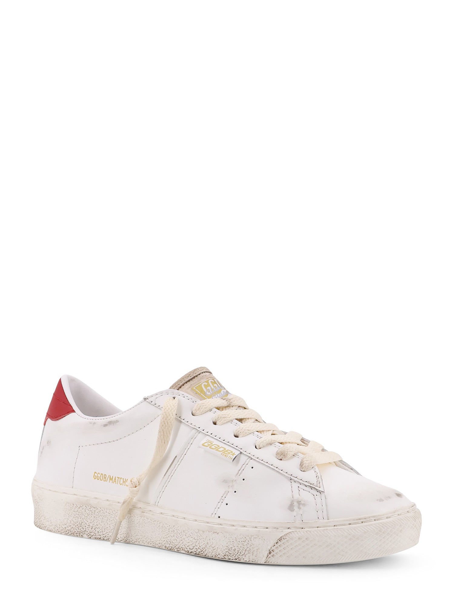 Golden Goose Sneakers White Red Pelle