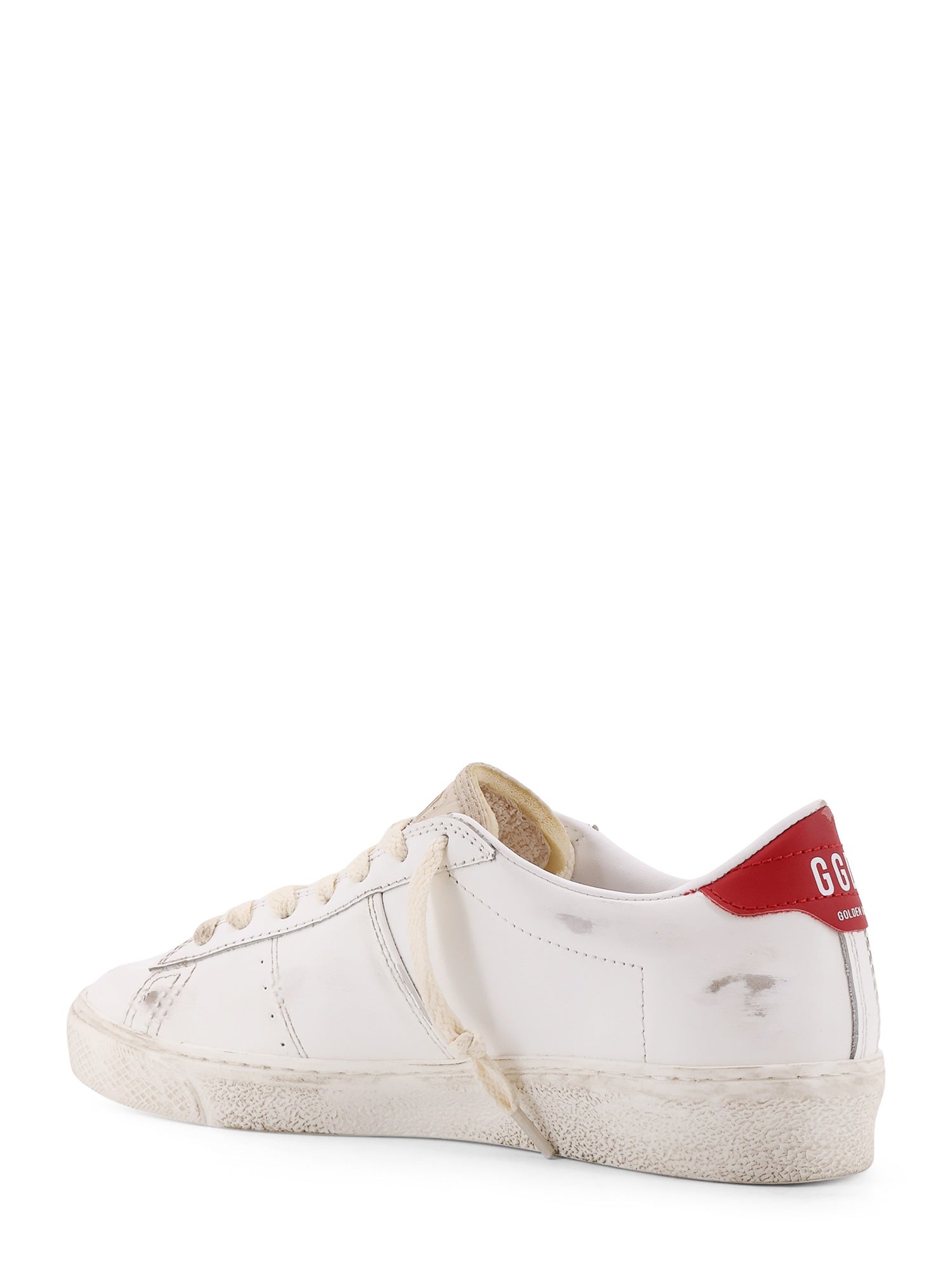 Golden Goose Sneakers White Red Pelle