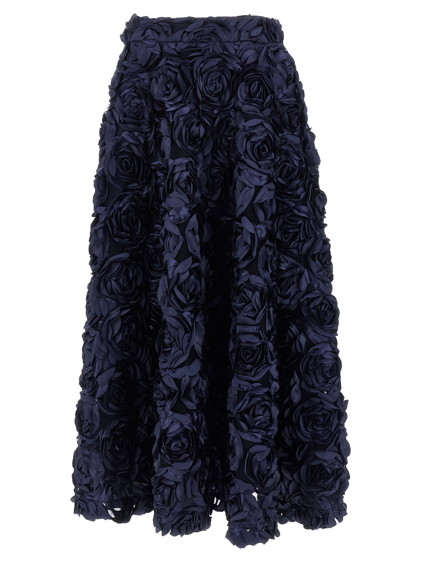 Maxi Sun Skirt Blue Polyester