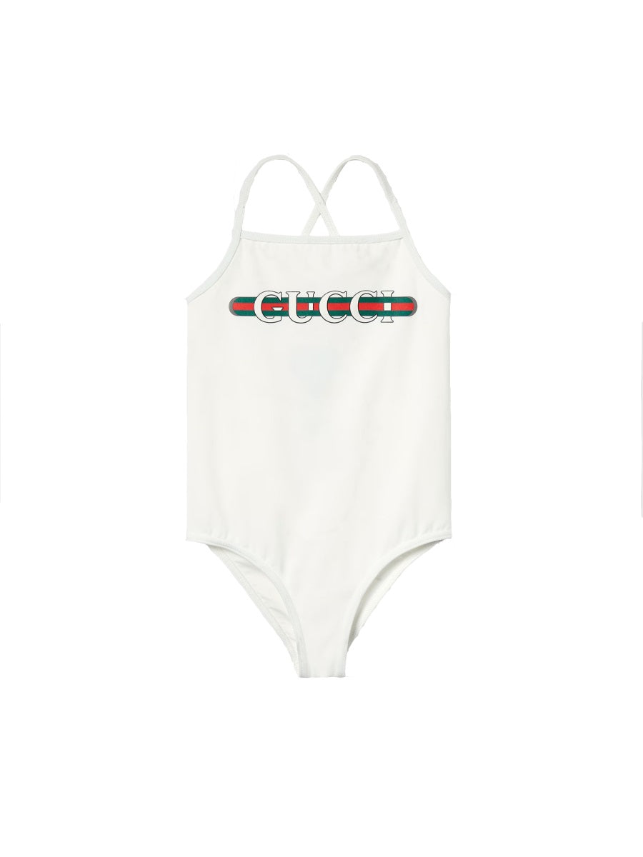 Swim Shorts Body Logo White